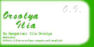 orsolya ilia business card